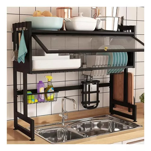 ESCURRIDOR DE PLATOS CON TAPA