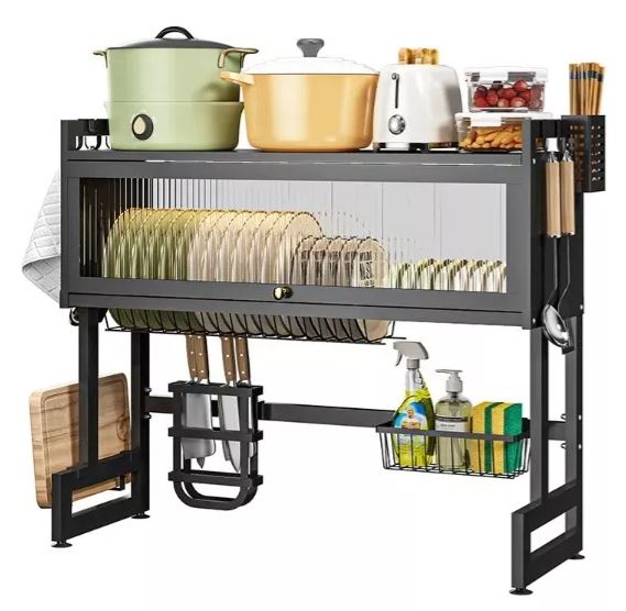 ESCURRIDOR DE PLATOS CON TAPA